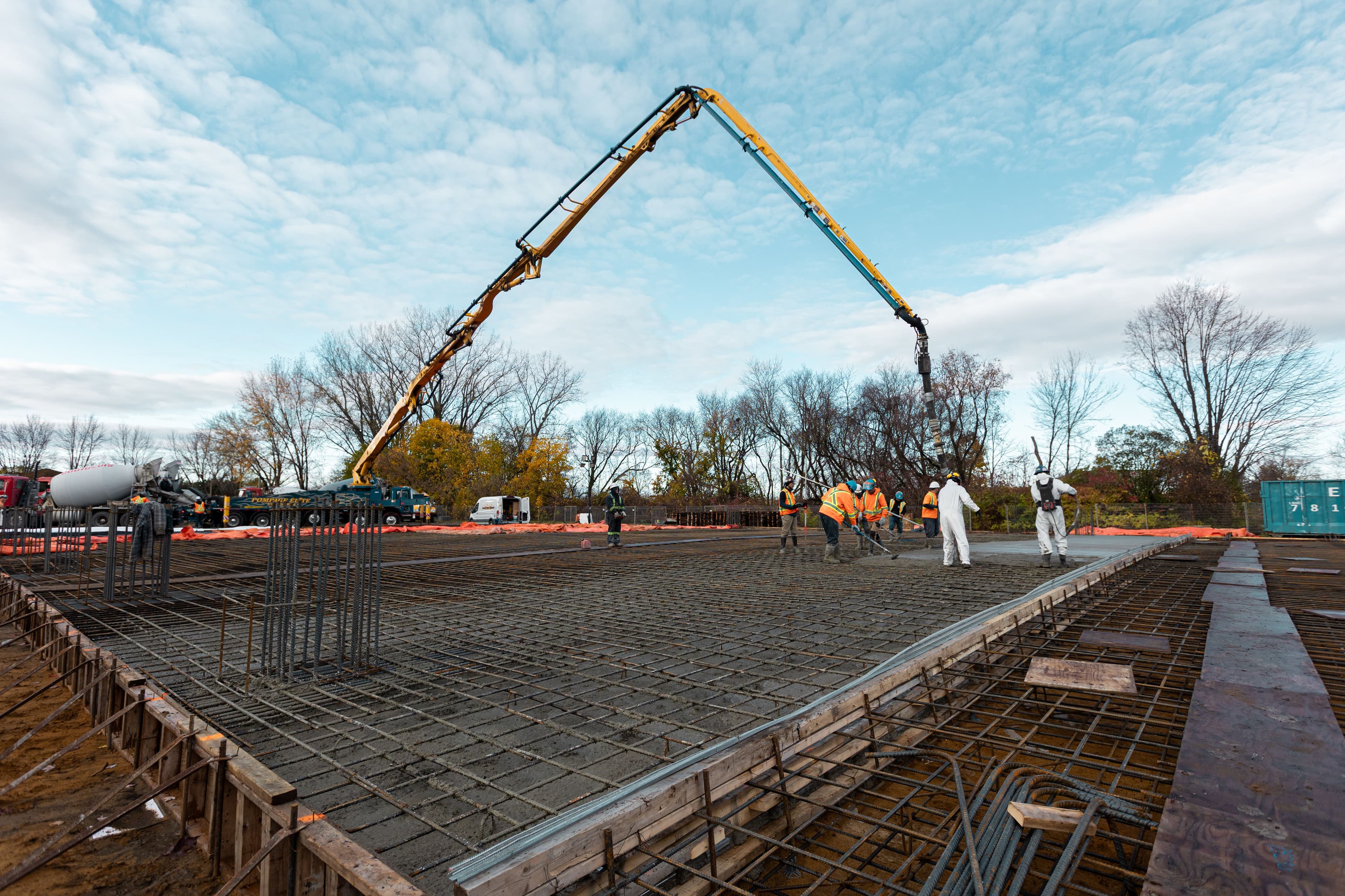Vue aérienne d'un chantier réalisé par CSL Ltée