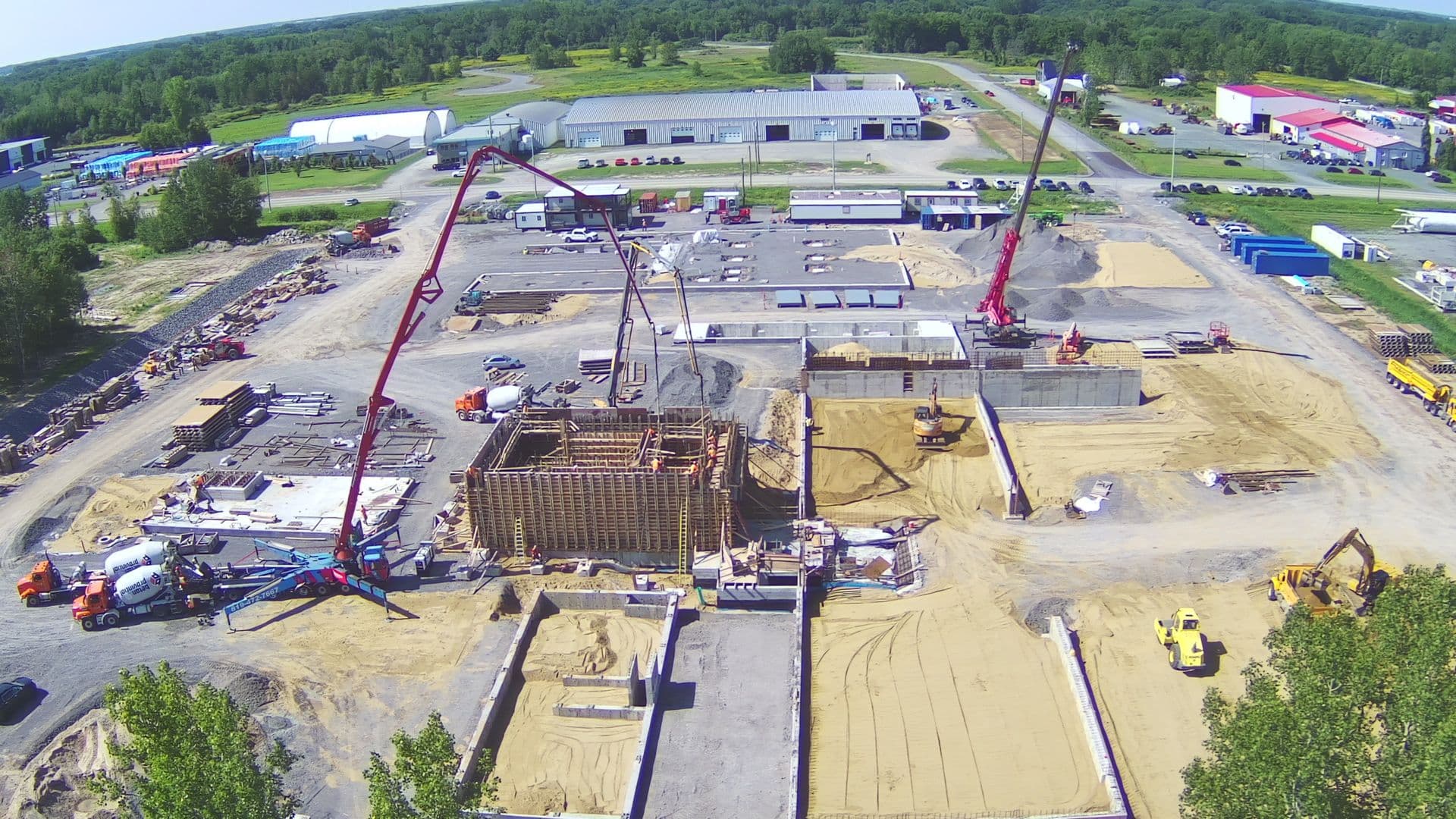 Fondations de béton pour une nouvelle malterie par CSL Ltée