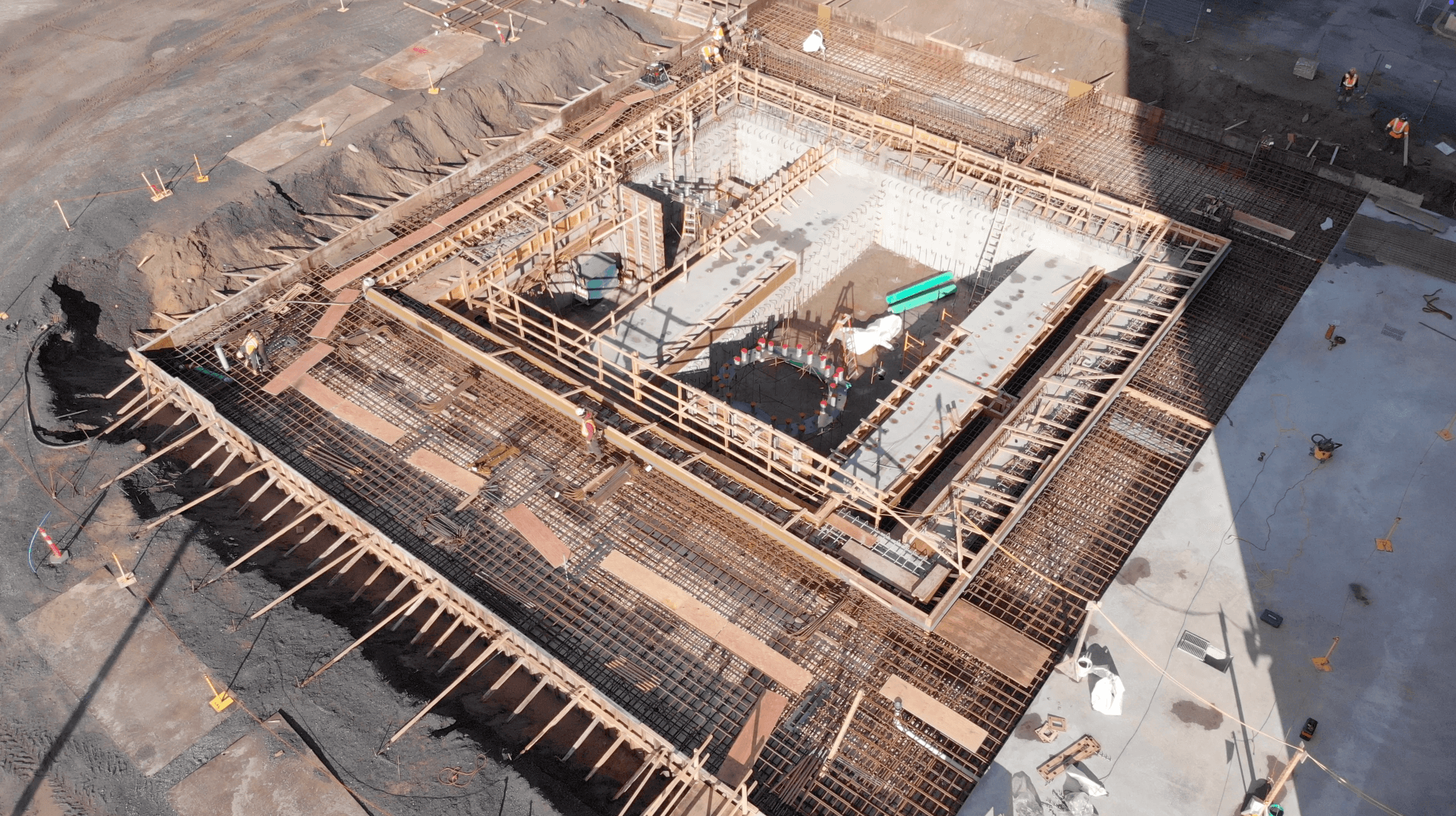 Chantier de construction service de beton et coffrage réalisé par CSL Ltée